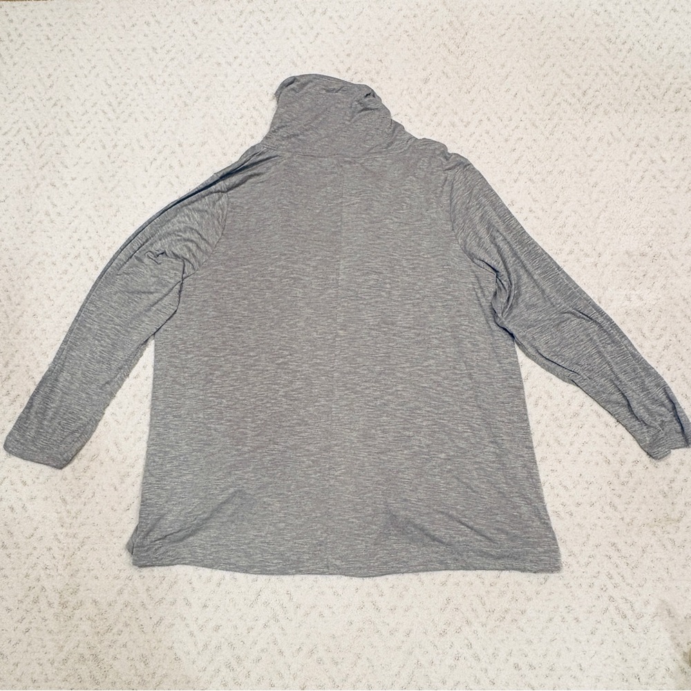 Maurices Lightweight Cardigan Jacket Size 3X Grey Cowl High Neck Office School - Picture 3 of 13